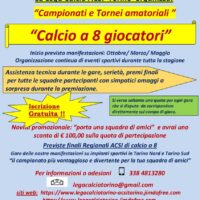 Campionato amatoriale di calcio a 8 da Ottobre 2026 in Torino
